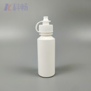 120ml white HDPE round droper bottle for contact lens and liquid wash