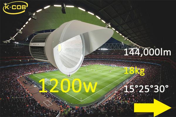256 lumières de stade à LED KOB-SPLC-600W expédiées en Corée