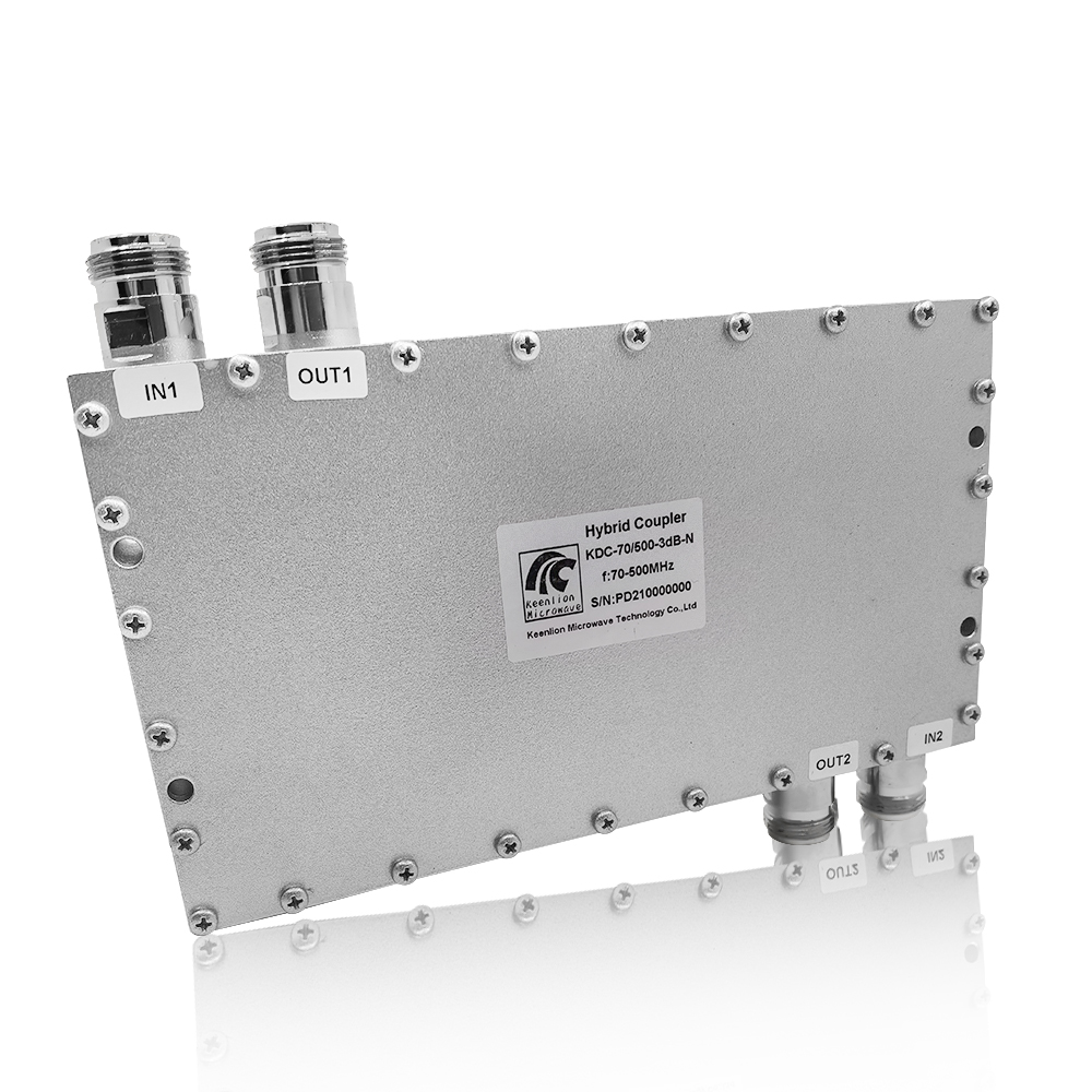 Гибридный соединитель 70-500 МГц, 50 Вт, 3 дБ, гибридный объединитель, разъем N-Female, низкий PIM