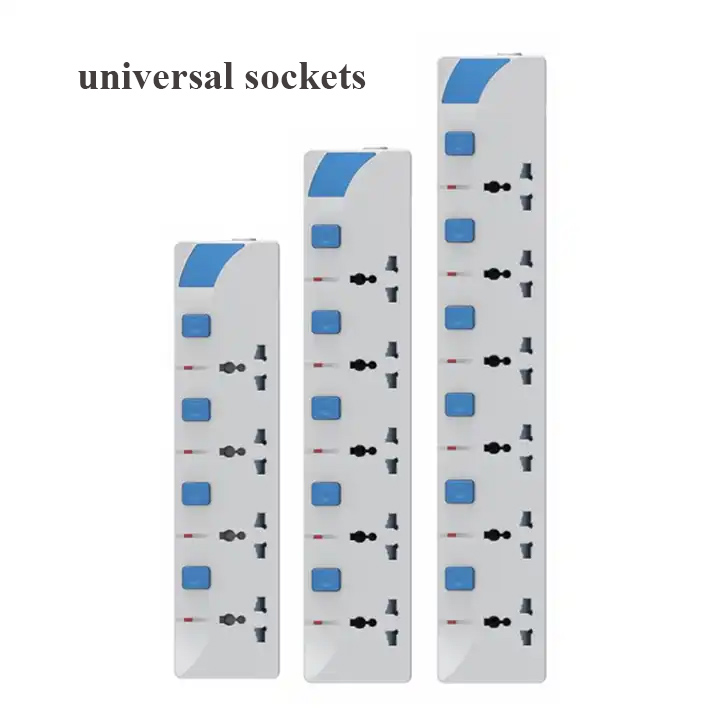 Universal 4/5/6 AC Outlets Extension Sockets Power Strips with Individual Switch