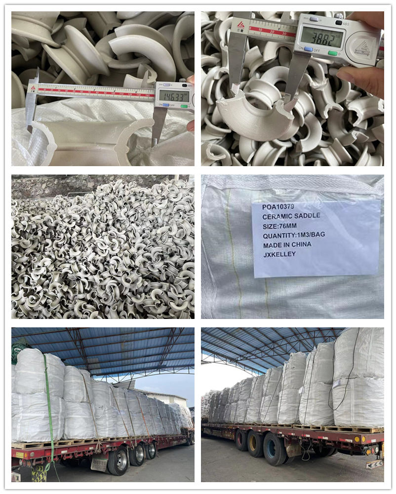 Exportação de sela de cerâmica JXKELLEY para o projeto de dessulfurização da África do Sul