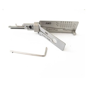 civil LISHI AM5 2 in 1 Lock Pick for Open Lock Door House Key Opener Lockpick Set Locksmith Tools