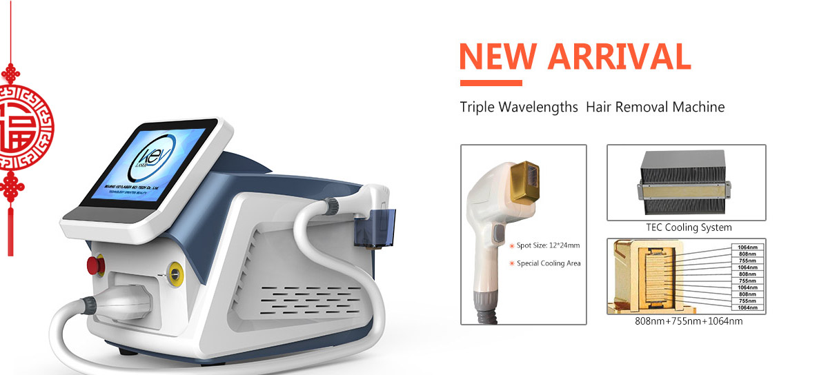 New popular triple wavelength diode laser hair removal machine K16
