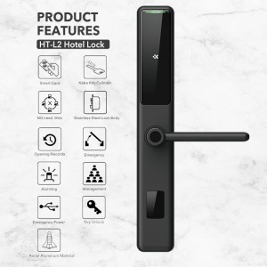 HT-L2  – 2021 NEW Ultra-thin Fashionable High Security Updated Management System Hotel Lock Series