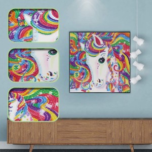 مجموعة لوحات ماسية حفر كاملة ملونة 5D للحرف اليدوية