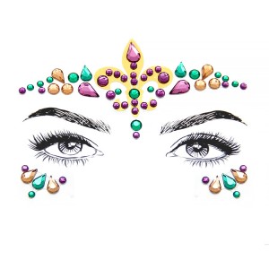 ស្ទិកឃ័រ Body Glitter មុខគ្រីស្តាល់ Makeup Face Jewel Stickers