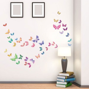 3D roommate tsika vinyl isina mvura butterfly madziro decals kumba