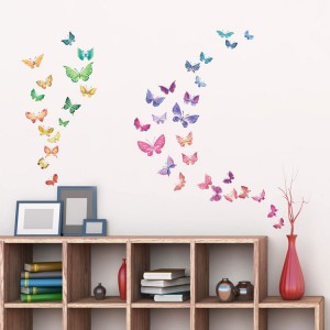 3D roommate tùy chỉnh vinyl chống thấm tường đề can bướm cho nhà