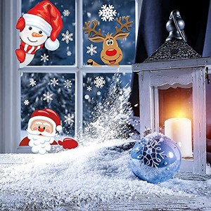 Priehľadná vianočná nálepka na statické okno z PVC