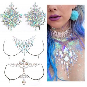 Acrylic Eco-friendly Breast Rhinestone Festival Party Rave chest Jewels Stickers