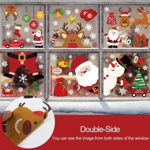 Mga Dekorasyon sa Window Sticker ng Christmas Holiday para sa Christmas Party