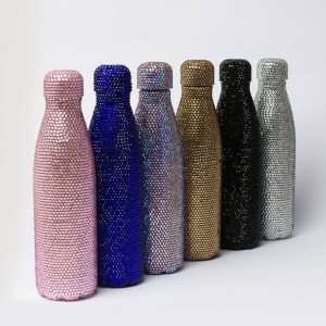 Цветни бутилки за вода от неръждаема стомана 304 Bling Diamond за спорт на открито