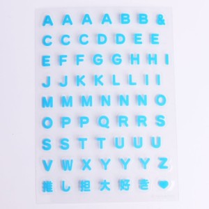 Alfabeto colorido para presente autoadesivos transparentes