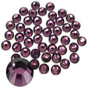 Цветен кръгъл 1,5 mm до 8 mm блестящ луксозен плосък гръб диамант без горещо фиксиране стъклен кристал