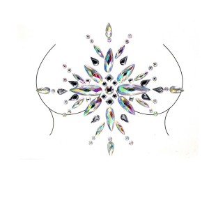 Stiker Perhiasan Tubuh Resin Payudara Lingkungan kanggo Pesta Festival