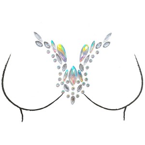 Samolepiace nálepky na prsia s dočasným drahokamom Mermaid Jewels