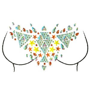 Sereia Glitter Crystal Tatuagens Bindi Peito Strass Adesivos para decoração de festa