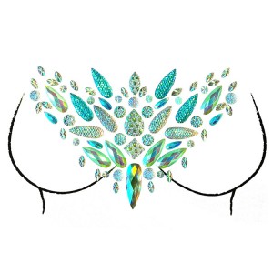 Mermaid Glitter Crystal Tattoos Bindi Pectus Rhinestone Libelli ad partium ornamentum
