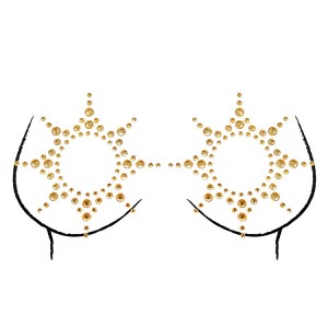 Wanita Berlian Imitasi Dada Puting Stiker Payudara Tubuh Stiker Perhiasan untuk Dekorasi Pesta