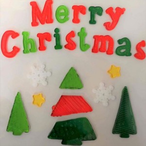 Jelly Clings Decorazione natalizia riutilizzabile rimovibile per la decorazione degli specchi dei frigoriferi della finestra