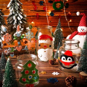 Jelly Clings removable Reusable Natal hiasan pikeun Jandela Kulkas Eunteung Decor