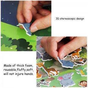 Творчески обучаващи играчки Водоустойчива книга с TPU стикери за многократна употреба
