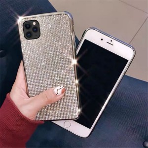 Luxus fényes átlátszó bling strasszos telefontok iPhone-hoz