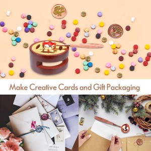 Kit de selos de cera con caixa de regalo para agasallo e decoración