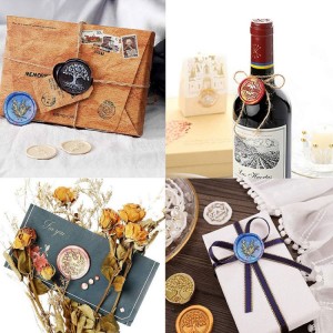 Kit di timbri con sigillo di cera con confezione regalo per regali e decorazioni