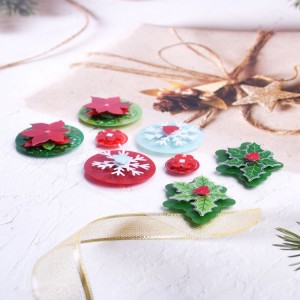 Yulian Tongbang Layed Dimensional Stickers Tea & Christmas Poinsettia