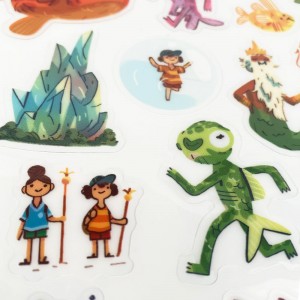 Die cut self adhesive friendly removable washable TPE sticker