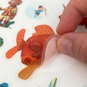 Bez ljepila Sigurnost za djecu slatke silikonske TPE TPR naljepnice za knjige naljepnica