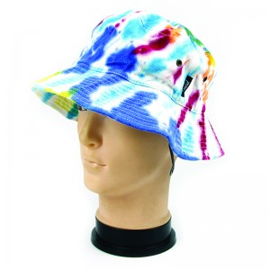Díol te Faisean Cotton Saincheaptha Breathable Sunshade Tie Dye Bucket Hat