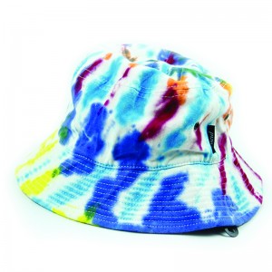 Vroča razprodaja, modni bombažni zračni senčnik Tie Dye Bucket Hat po meri