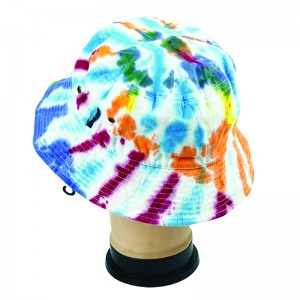 Díol te Faisean Cotton Saincheaptha Breathable Sunshade Tie Dye Bucket Hat
