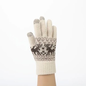 Zimné teplé dámske cyklistické rukavice akrylové s efektom dotykovej obrazovky