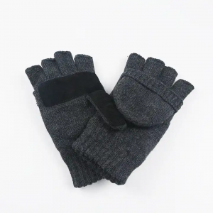 gants à doublure polaire demi-doigts avec protège-doigts