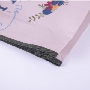 ပုံနှိပ်ဒီဇိုင်းပုံစံအပြည့်ဖြင့် စိတ်ကြိုက်ပြန်လည်အသုံးပြုနိုင်သော ခေါက်နိုင်သော ပြန်လည်အသုံးပြုနိုင်သော rpet စျေးဝယ်အိတ်