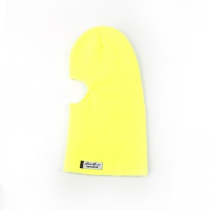 Sıcak satış Özel akrilik düz tek delikli kayak maskesi dokuma etiketi ile