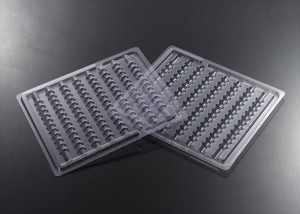Тоног төхөөрөмж, электроникийн антистатик тунгалаг PET цагаан хар PS цэврүү багц