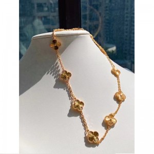 VCA Vintage Alhambra ogrlica, 10 motiva, žuto zlato