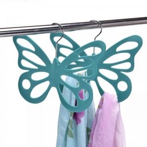 Гарячі розпродажі Вішалки для шалей Оксамитові вішалки у формі метелика Органайзер Вішалки для шарфів у хіджабі з багатофункціональними отворами для жінок