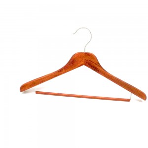Hot sale Slim Hangers - Luxury antique Wooden coat Hanger with bar  – Kingston