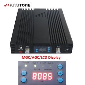 New 80dB ALC Amplificador Booster B2 B4 B5 850/1900/1700-2100 MHz 2G/3G/4G/LTE Amplifier Tri Band Cell Phone Booster Cakupan Besar Mobile Network Booster