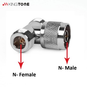 Kingtone 3 Way Connector N Male Jack to 2 N Female Triple T RF Adapter Connector for Outdoor/Indoor Antenna