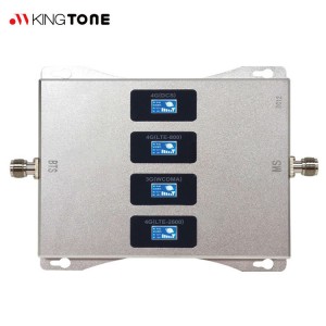 800 MHz (4g/lte), 1800 mhz (dcs/lte), 2100 MHz (3g/wcdma), 2600 mhz (4g/lte) Kingtone Quad Band Mobile Signal Amplifier Cell Phone Signal Booster