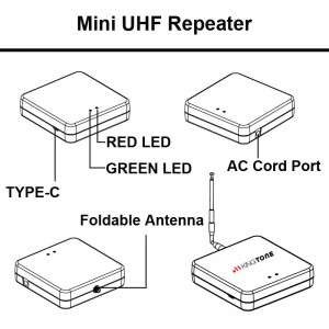 Кингтоне нови долазак преносиви 5В мини дуплексер шунка радио појачало УХФ радио репетитор за двосмерни радио воки-токи у згради