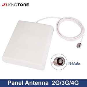 800~2700MHz 8dBi 2G 3G 4G Indoor Wall Mout Panel Antenna e nang le 2m Cable bakeng sa Cell Phone Signal Booster