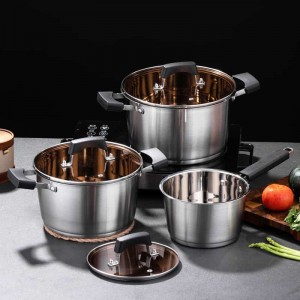 Non-stick wholesale cost cooking stainless kitchen cookware sets HC-0065