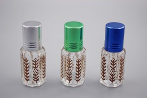 14 tooth perfume octagonal glass bottle